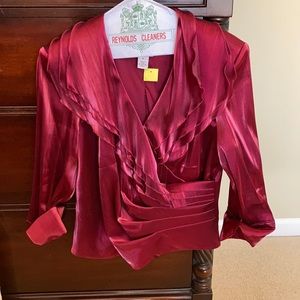 Burgundy Cocktail Blouse